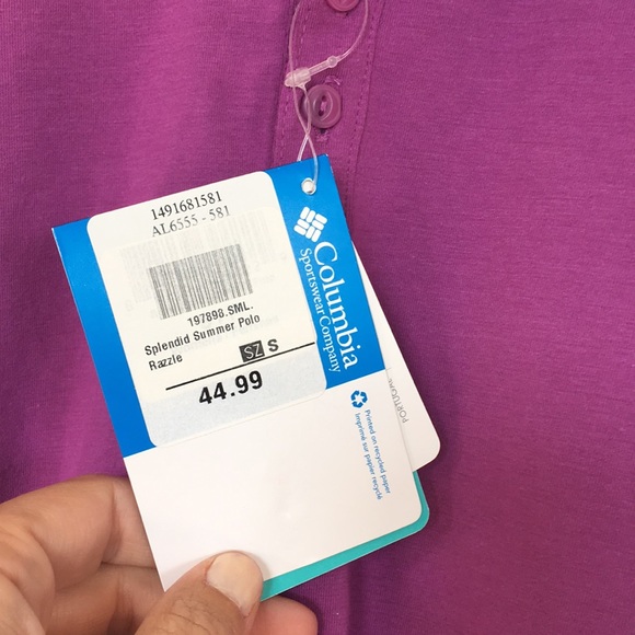 NWT Columbia polo shirt with UPF 30 sun protection - Picture 5 of 11